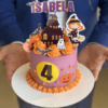 purple halloween cake