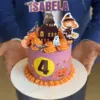 purple halloween cake