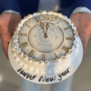 clock theme new year cake