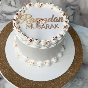 Ramadan Mubarak Fire Cake