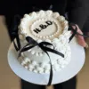 ribbon vintage cake