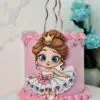 girl doll pink cake