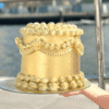 golden vintage cake