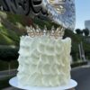 ivory petals crown cake