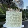ivory petals crown cake