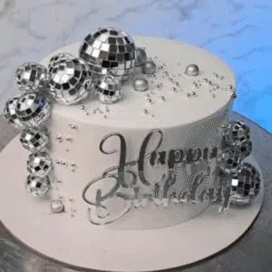 disco balls cake