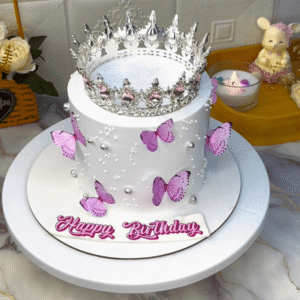 butterfly crown cake