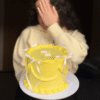 yellow vintage cake