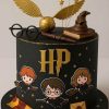 black Harry Potter cake