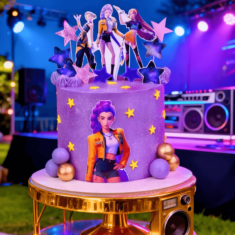 KPop Demon Hunter Cake Trendy Birthday Cake CreamOne