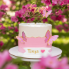 butterfly garden cake