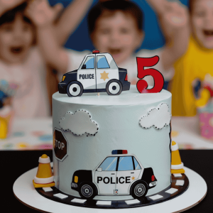 car police theme cake