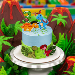 dinosaur theme cake