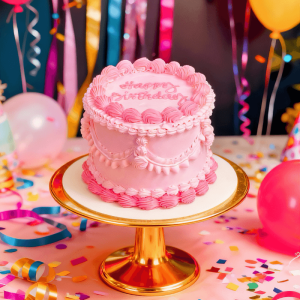 happy birthday vintage cake