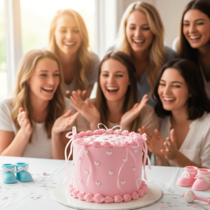 heart ribbon vintage cake