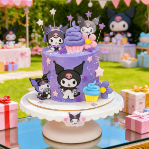 kuromi theme cake