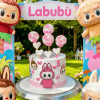 labubu lollipop cake