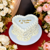 love heart vintage cake