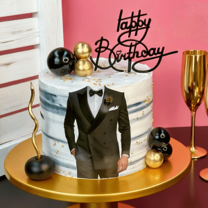 man suit picture cake