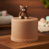 minimal teddy cake