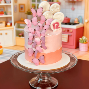 number butterfly cake