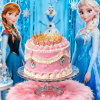 pink Elsa vintage crown cake