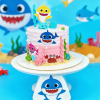 pink baby shark cake