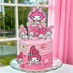 pink hello kitty cake