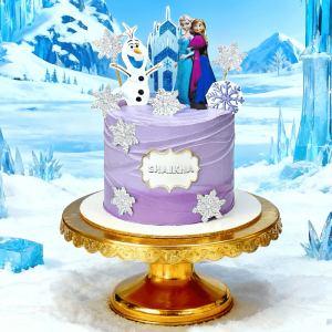 purple frozen cake