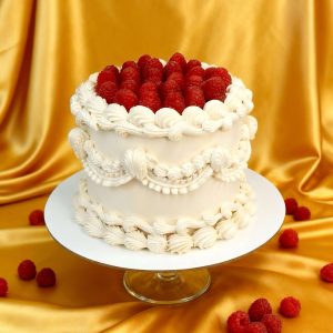 raspberry vintage cake