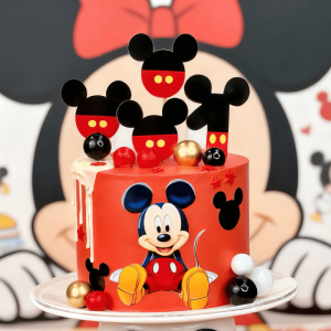 red Mickey Mouse cake