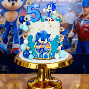 sonic theme cake