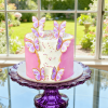 trending butterfly purple cake