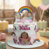 Diana rainbow butterfly cake