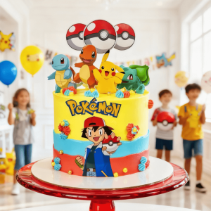 Pokemon theme cake
