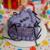 Purple Heart vintage ribbon cake