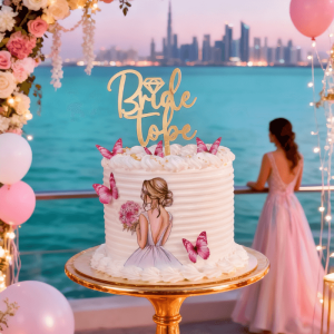 bride to be butterfly cake