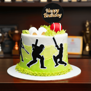 cricket theme cake