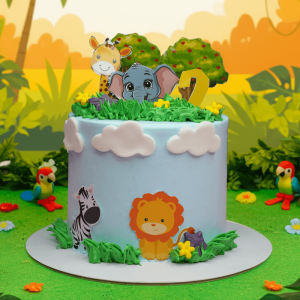 forest jungle safari cake