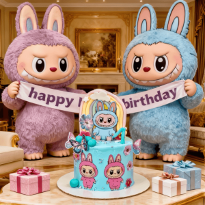 labubu butterfly cake