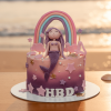 mermaid rainbow cake