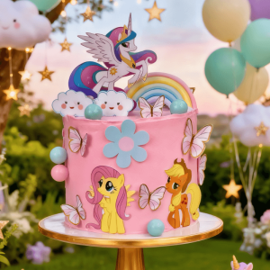 unicorn rainbow cake