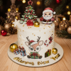 Santa gift christmas cake