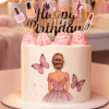 lady cosmetic butterfly cake