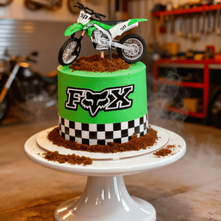 Motor Bike Race Cake | Racing Theme Birthday Cake