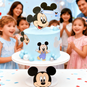 blue Mickey Mouse cake