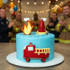 firefighter theme cake