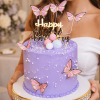 purple butterfly signature cake