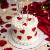 vintage love valentine day cake