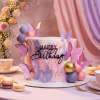 butterfly purple pink cake